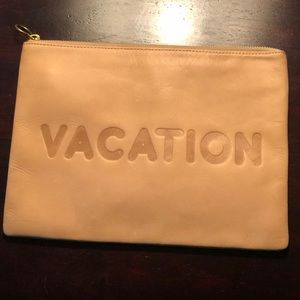 Madewell brand NEW “Vacation” leather clutch